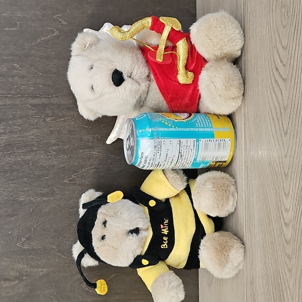 Vintage Starbucks Bearista Bears; Valentibes Cupid And Bee Plush Bears Lot Of 2 - Picture 3 of 12